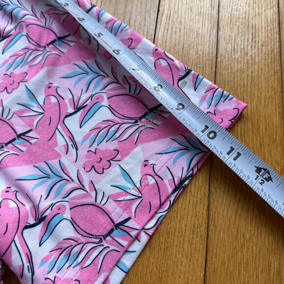 Nicklaus EcoChoice Size XXL Pink Floral Tropical Bird Print Polyester Polo Shirt - Picture 8 of 11